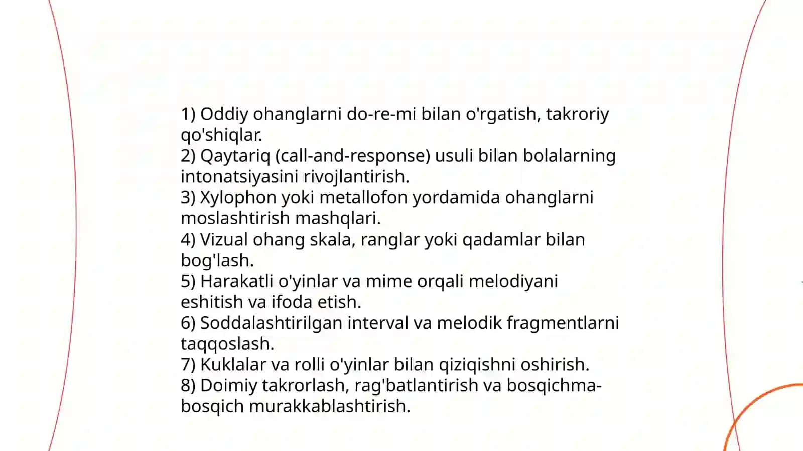 Maktabgacha tayarlov guruhda musiqa mashg'ulotlari 3