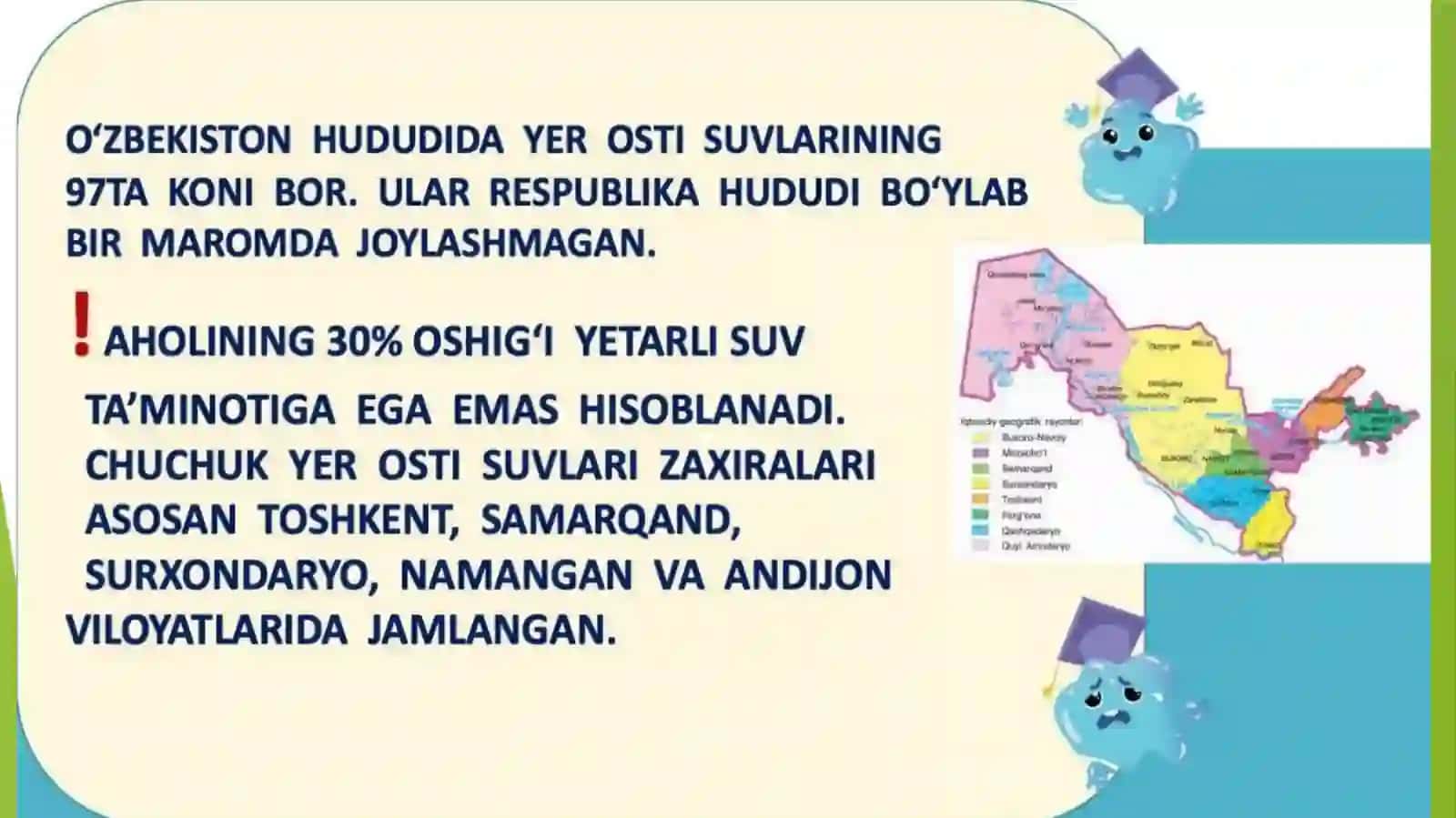 Ichimlik suvtaʼminotining asosiy manbalari va ularni ekologik gigiyenik tavsiflash 3