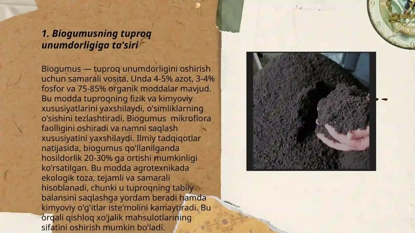 Biogumusning qishloq xoʻjaligidagi ahamiyati va ekologik aspektlar 3