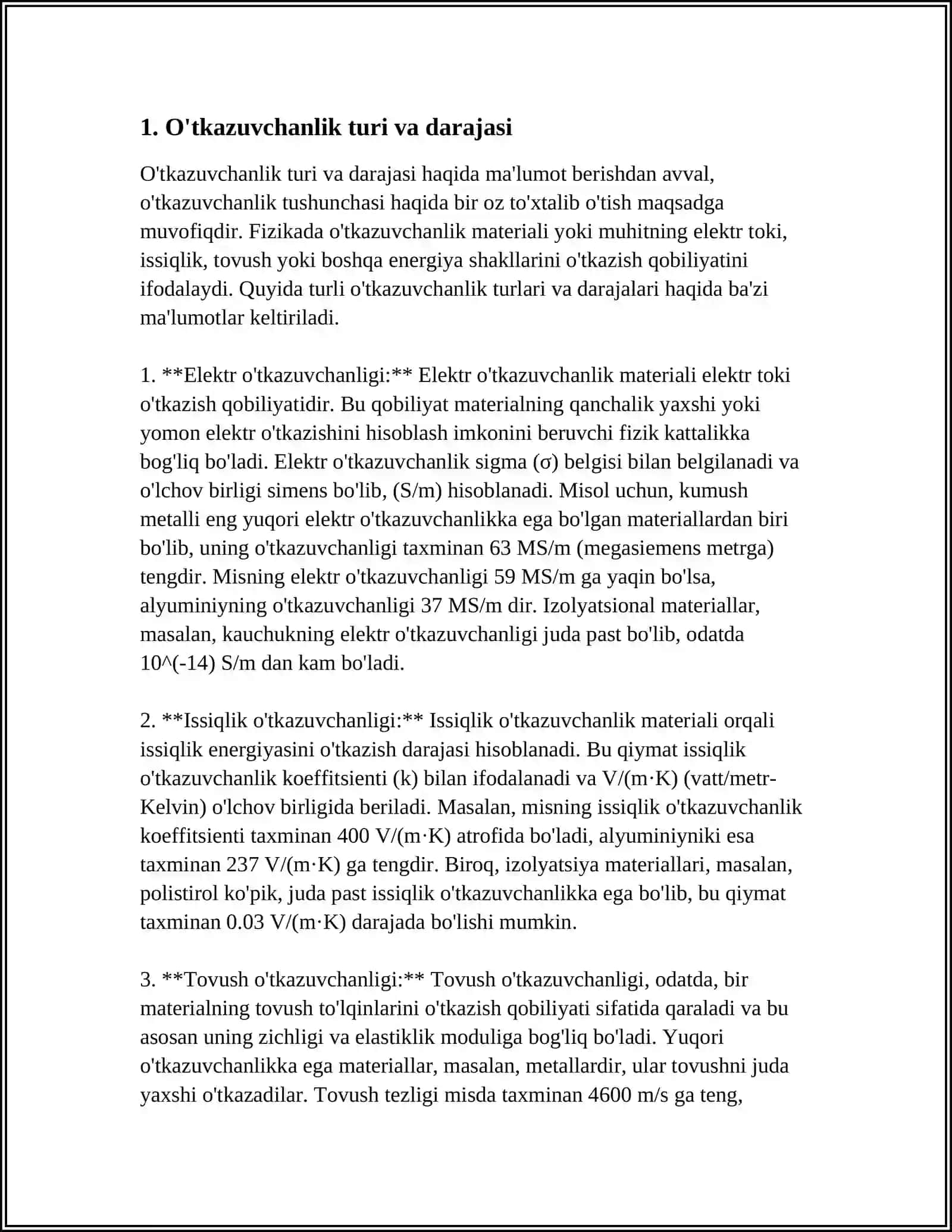 YARIM O‘TKAZGICHLI QURILMALARNI TEXNIK XARAKTERISTIKALARI 3