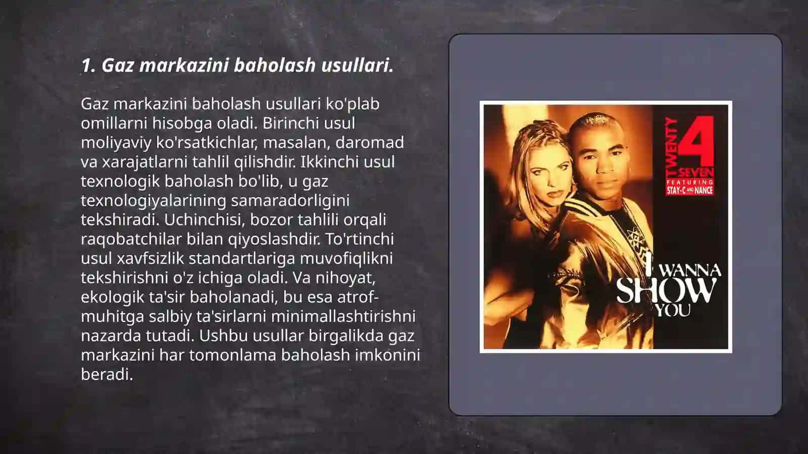 Gaz markazini baholash usullari 3