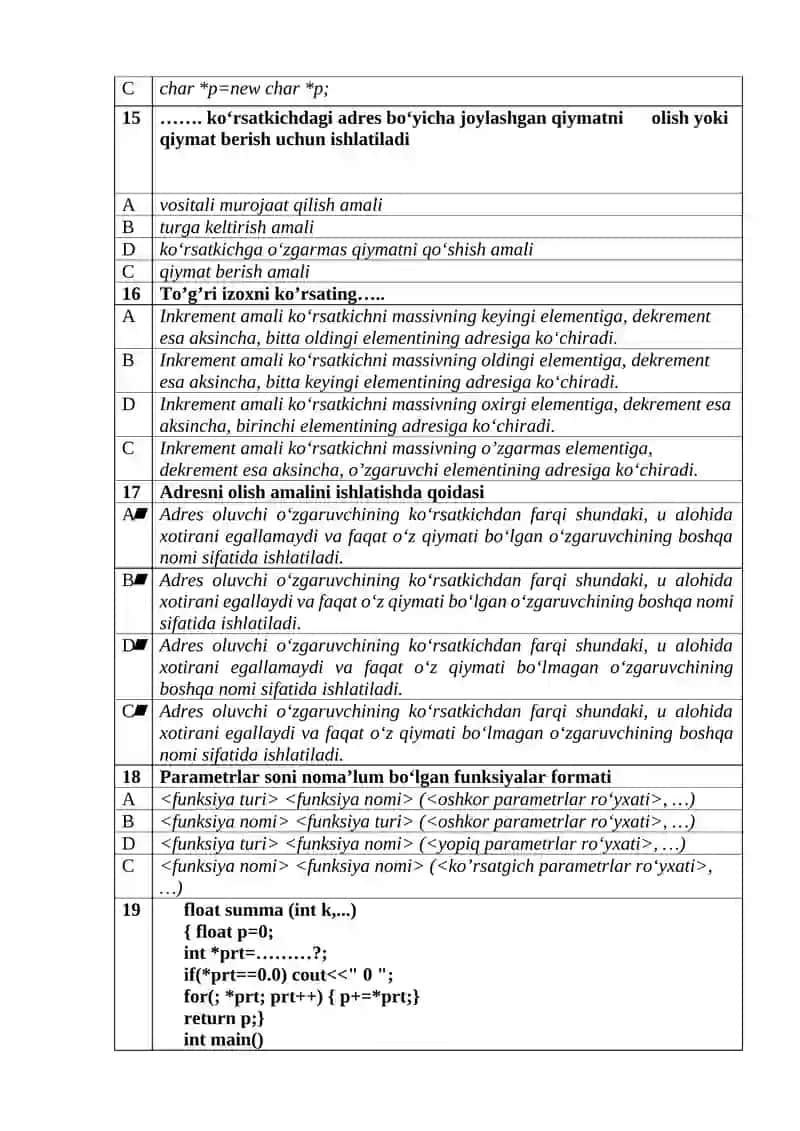 7- mavzu bo’yicha test savollari 3