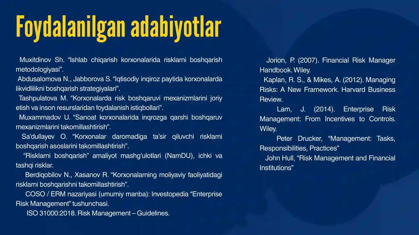 Korxona faoliyatidagi iqtisodiy risklarni samarali boshqarish algoritmining mohiyati 3