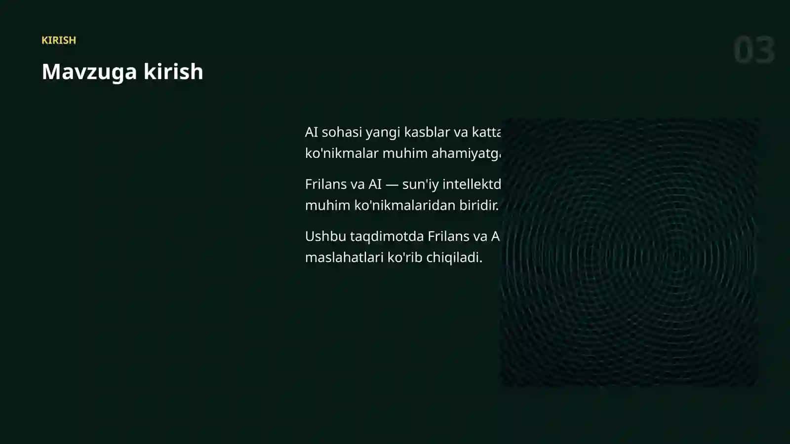 AI KASBLARI VA KO'NIKMALAR 3