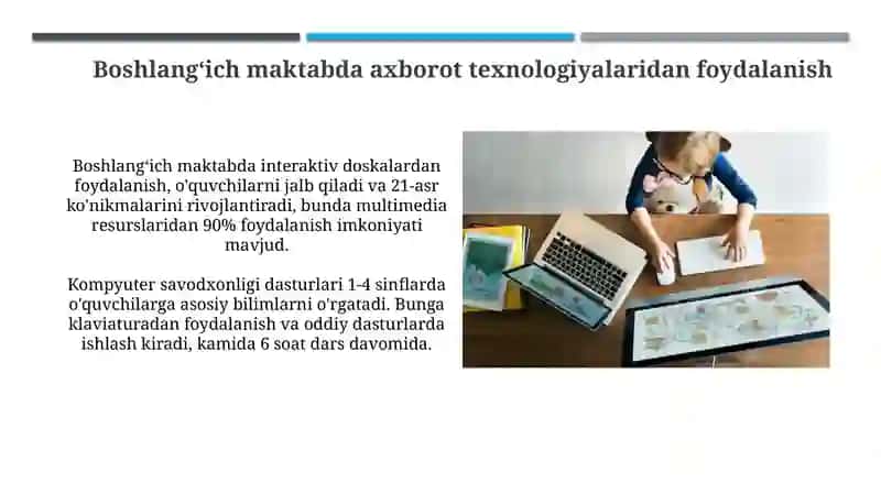 Boshlangʻich maktabda axborot texnologiyalaridan foydalanish 3