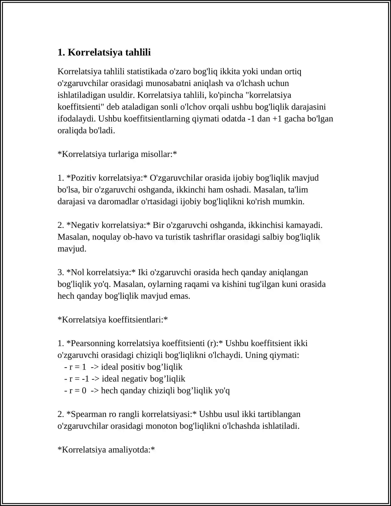 PIRSON VA ROKITSKIY METODLARI. GRAFIK USULDA TAHLILI 3
