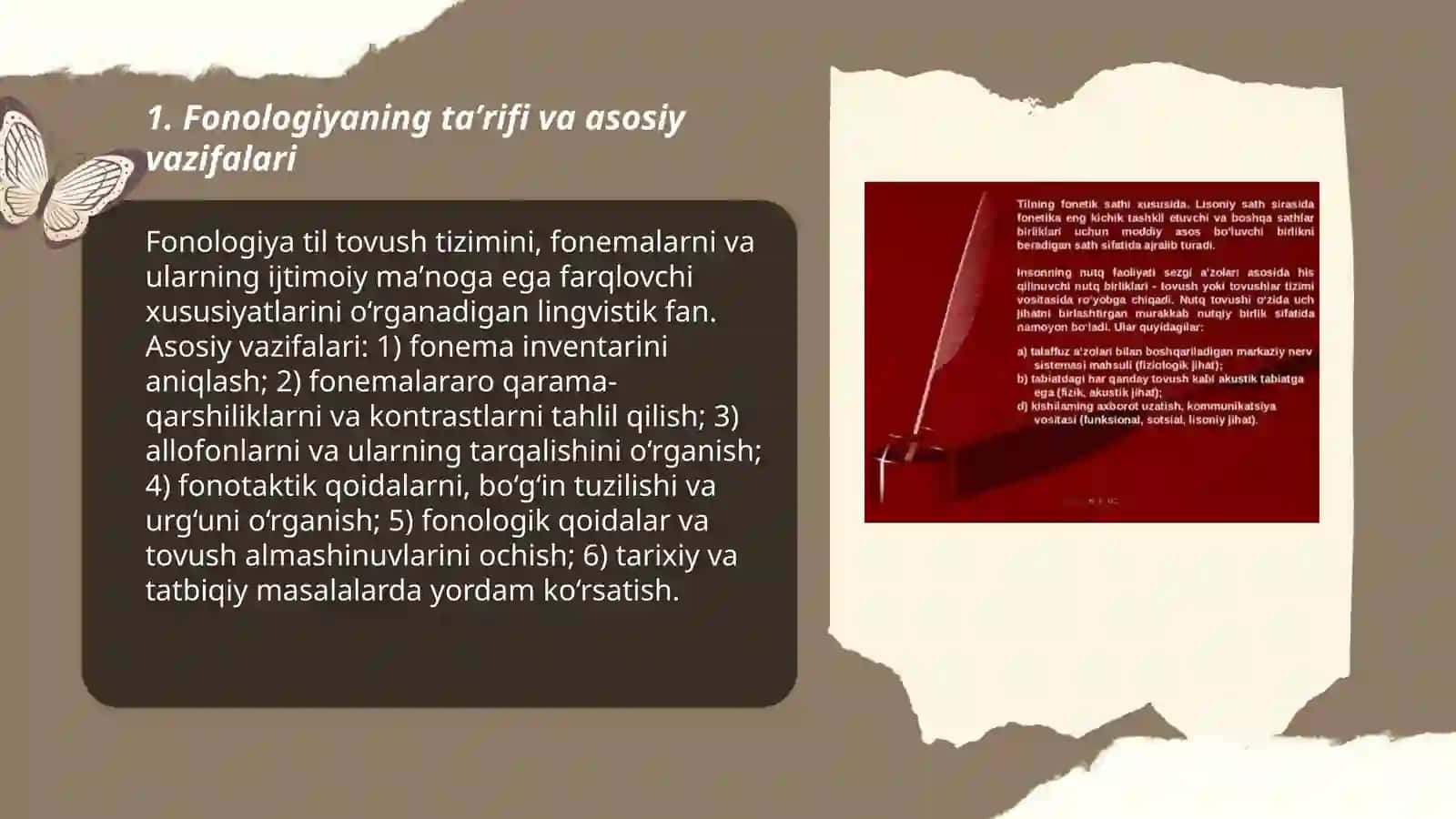 Fonologiya. Tilnig fonemalar tìzimi. Fonologik ziddiyatlar 3