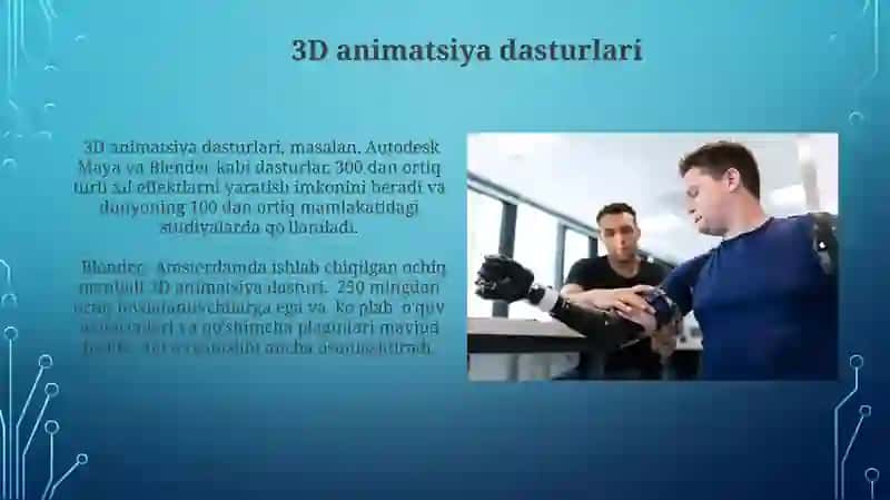 Animatsion axborotlarni yaratish va qayta ishlash vositalari 3