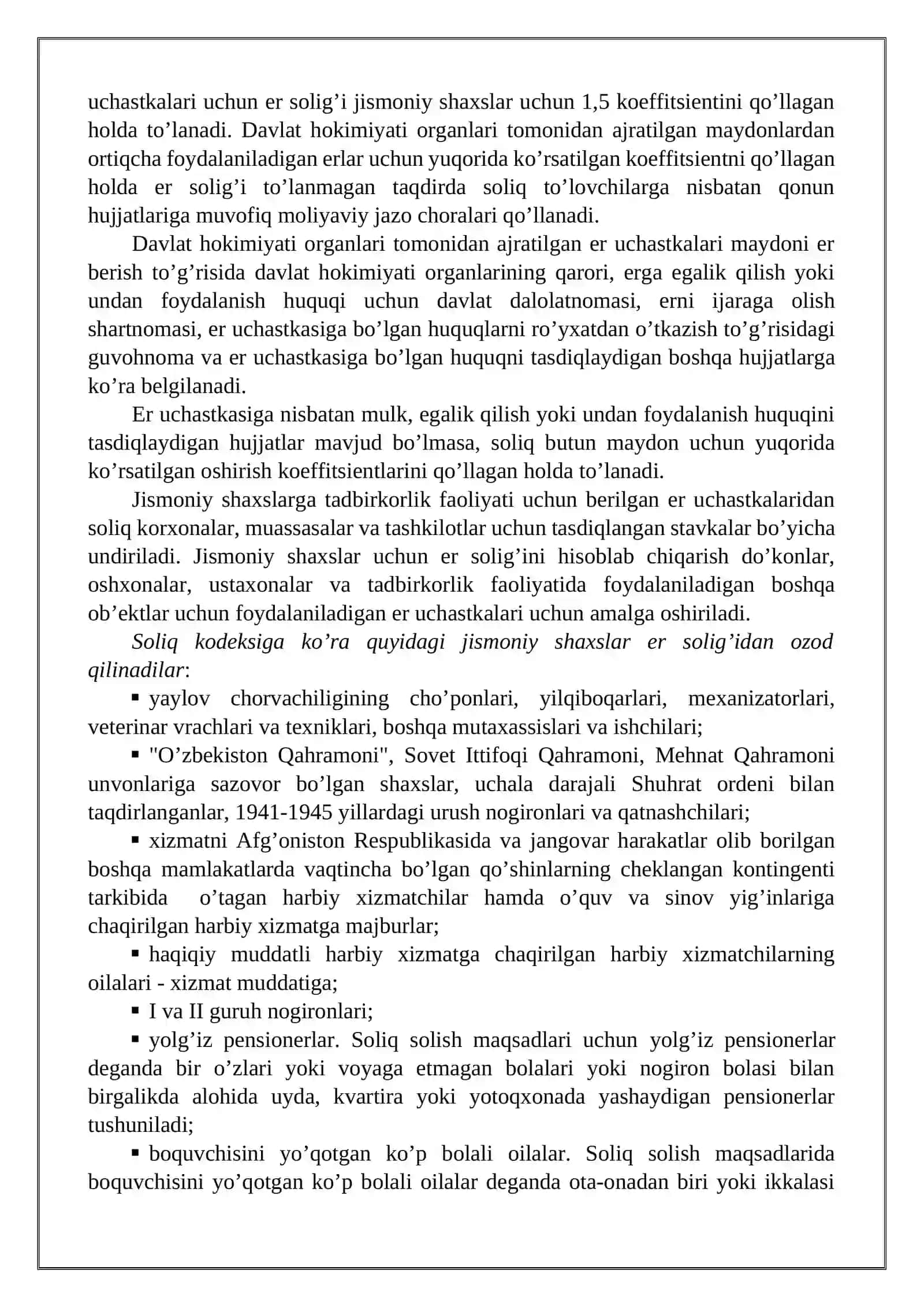 Jismoniy shaxslardan olinadigan yer solig’i 3