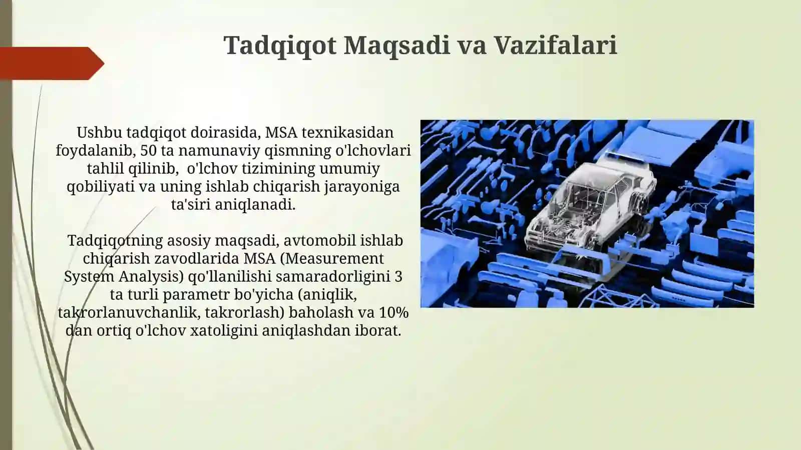 Avtomobilsozlik korxonalarida MSA qo’llashning tahlili (korxonamisolida) 3