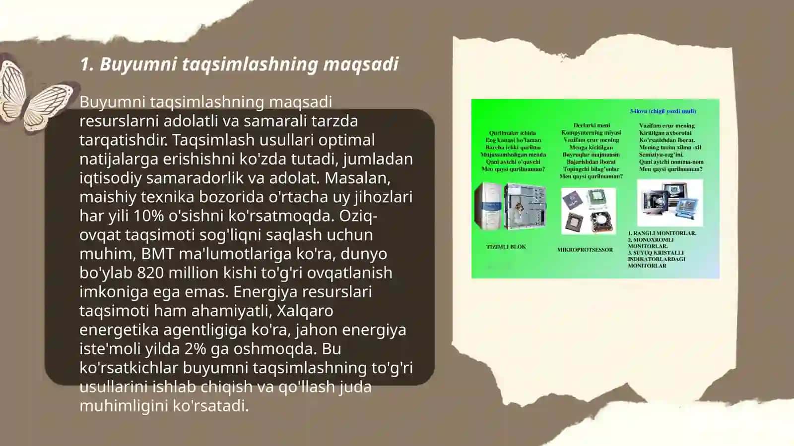 Buyumni taqsimlash ayri boshlash va uning ijtioiy meyorli foydaliligi 3