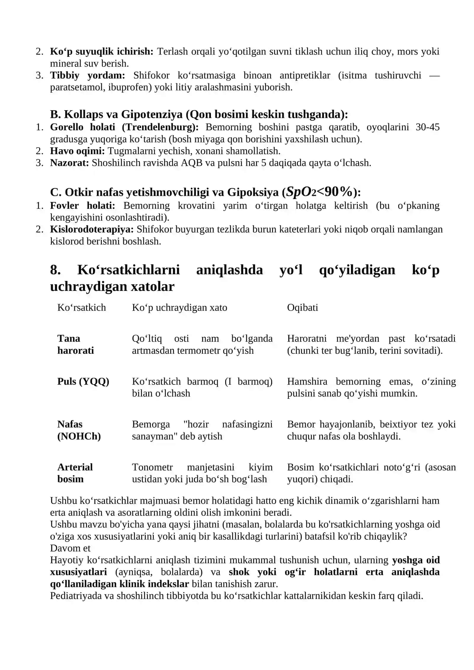Bemorning muhim hayotiy ko`rsatkichlarini aniqlash 3