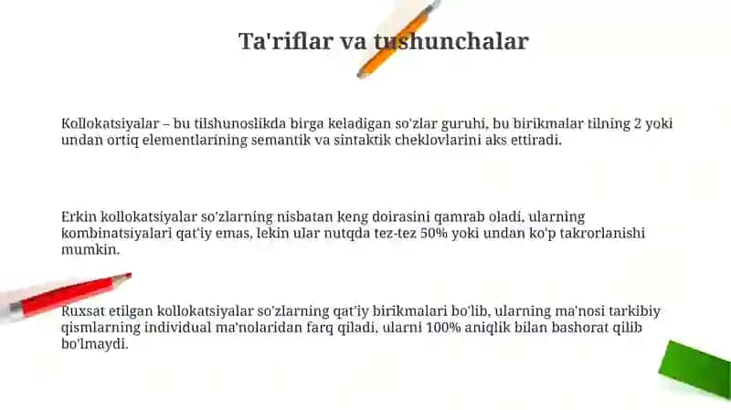 Erkin va turg‘un birikmalar 3