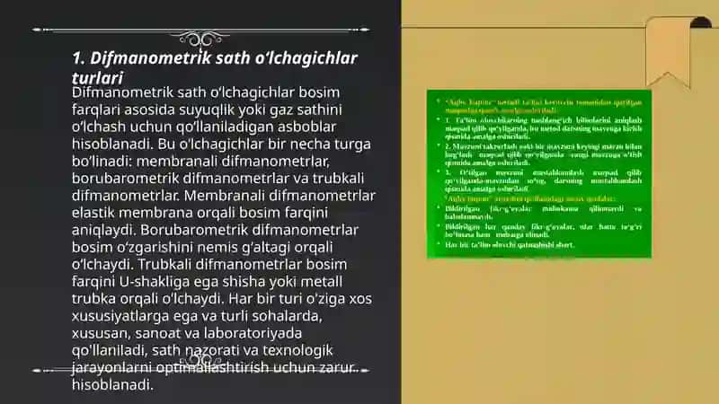 Difmanometrik sath oʻlchagichlar 3