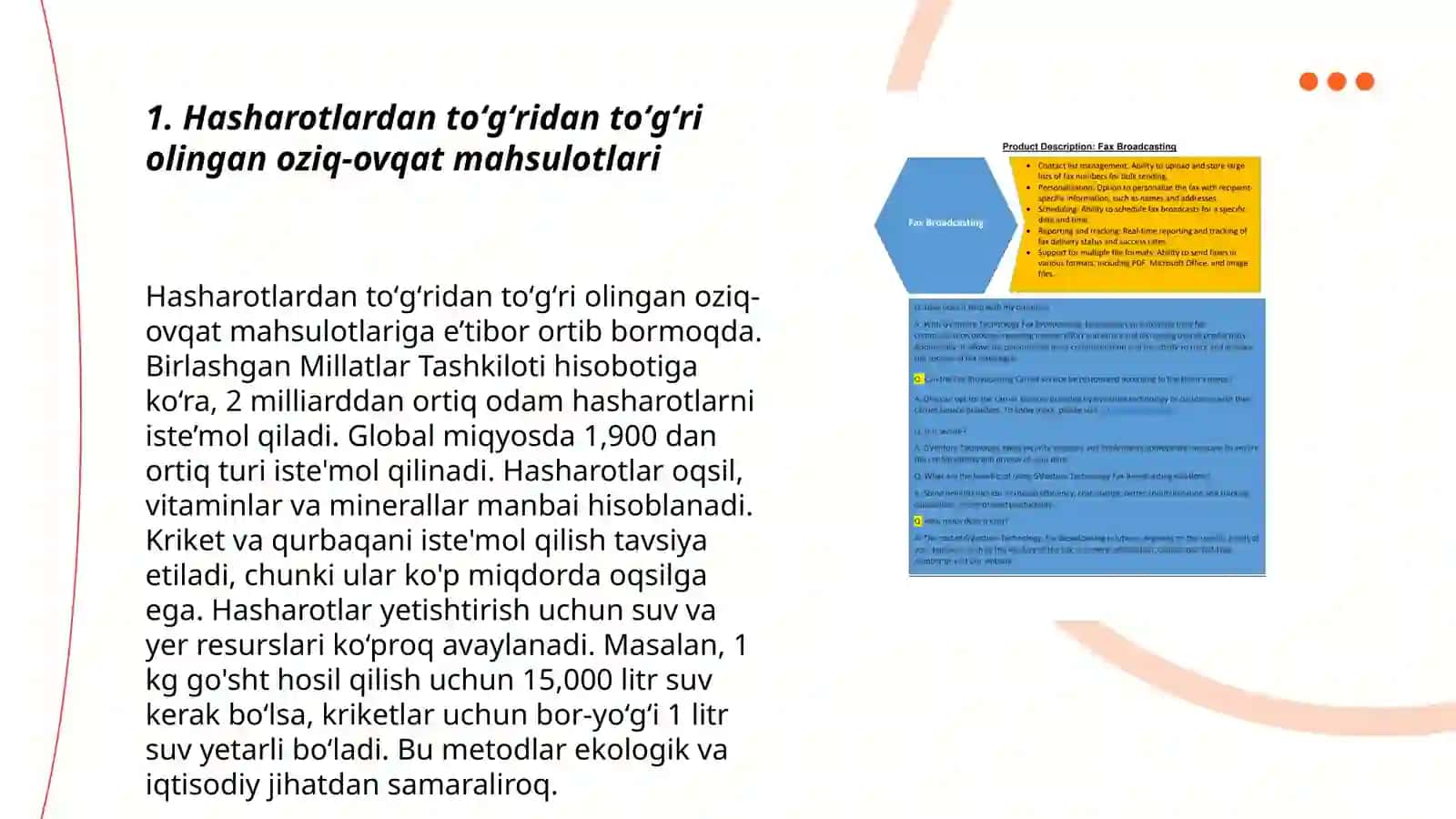 Hasharotlardan toʻgʻridan toʻgʻri olingan oziq-ovqat mahsulotlari 3