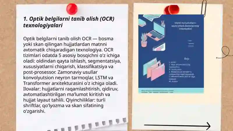 Optik belgilarni tanib olish (OCR) texnologiyalari 3