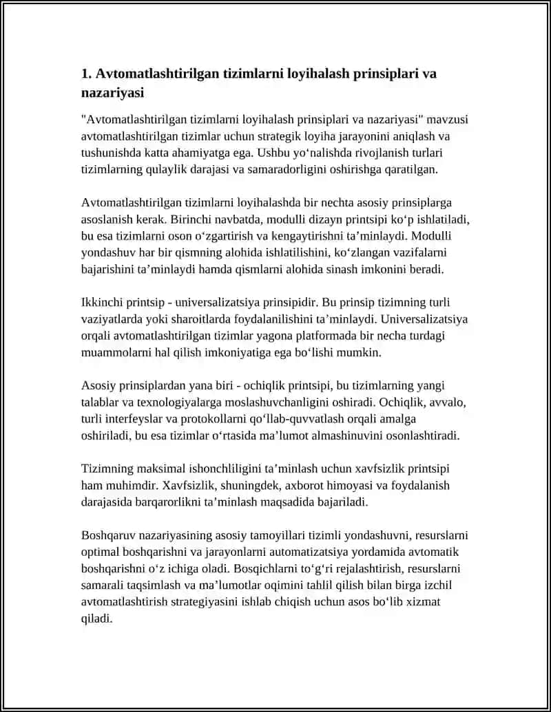 Avtomatlashtirilgan Tizimlarni Loyihalashtirish 3
