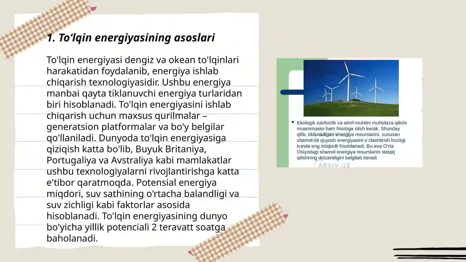 Toʻlqin energiyasi. Umov vektori 3