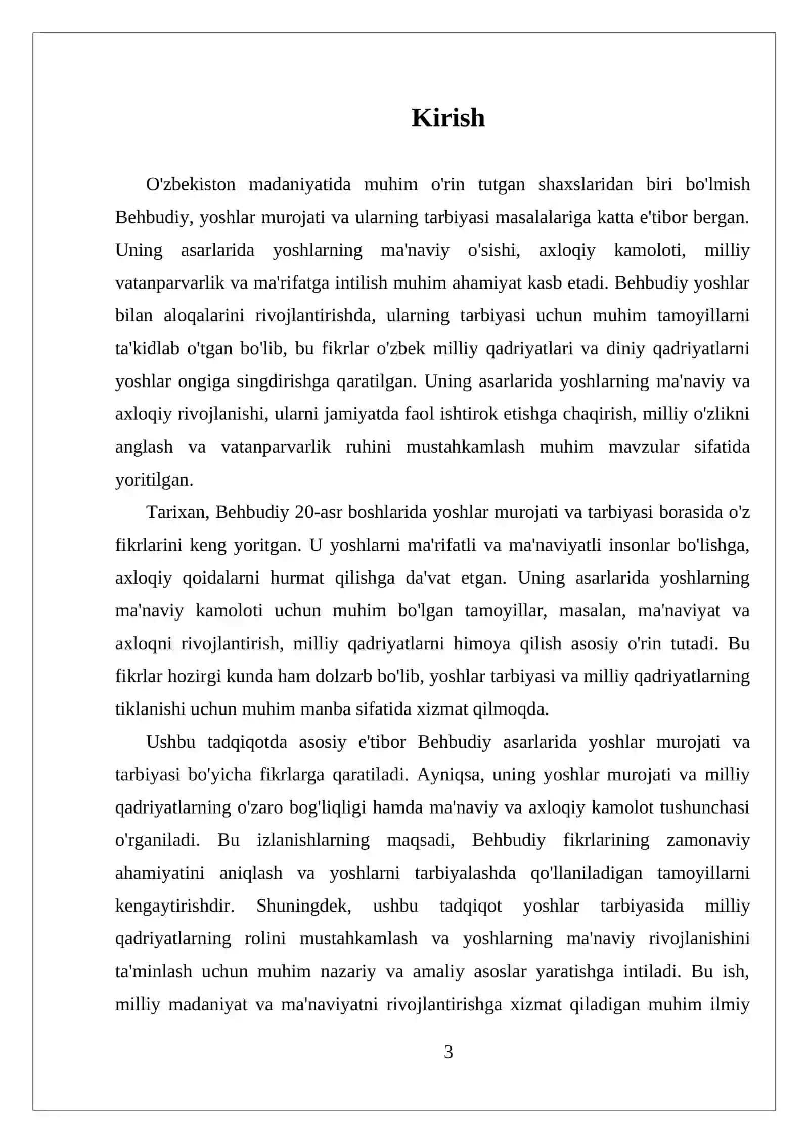 BEHBUDIYNING YOSHLARGA MUROJATI ASARI HAQIDA 3