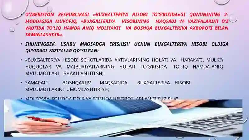 BUXGALTERIYA HISOBINI TASHKIL ETISH 3