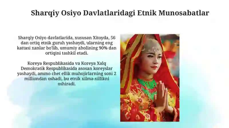 Sharqiy Osiyo Davlatlaridagi Etnik Munosabatlar 3