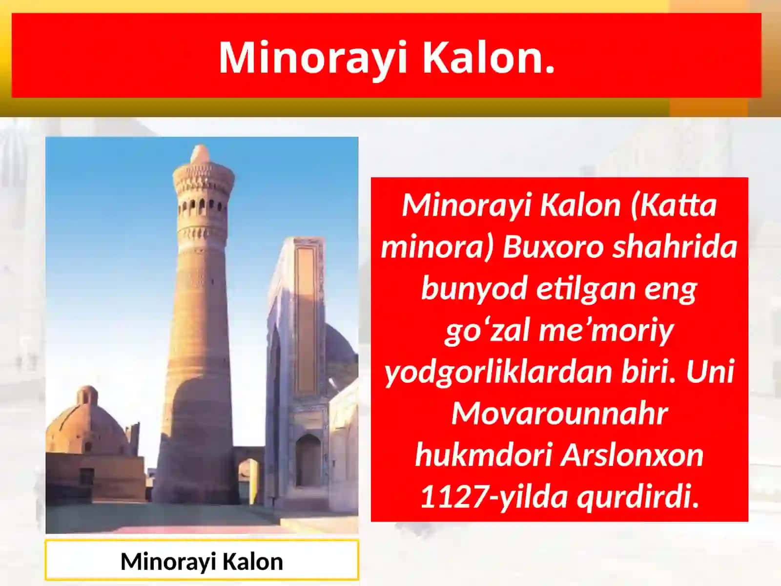 O‘zbekistonning tarixiy-me’moriy g‘orliklari 3