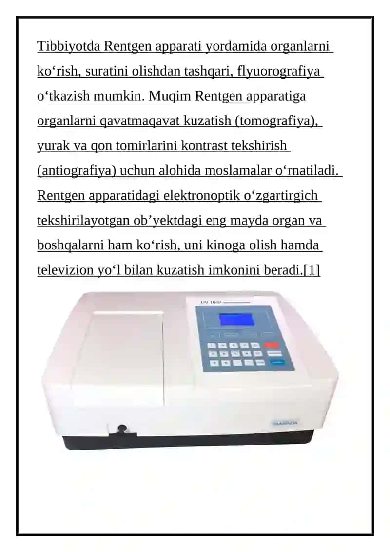 Rentgen apparati 3