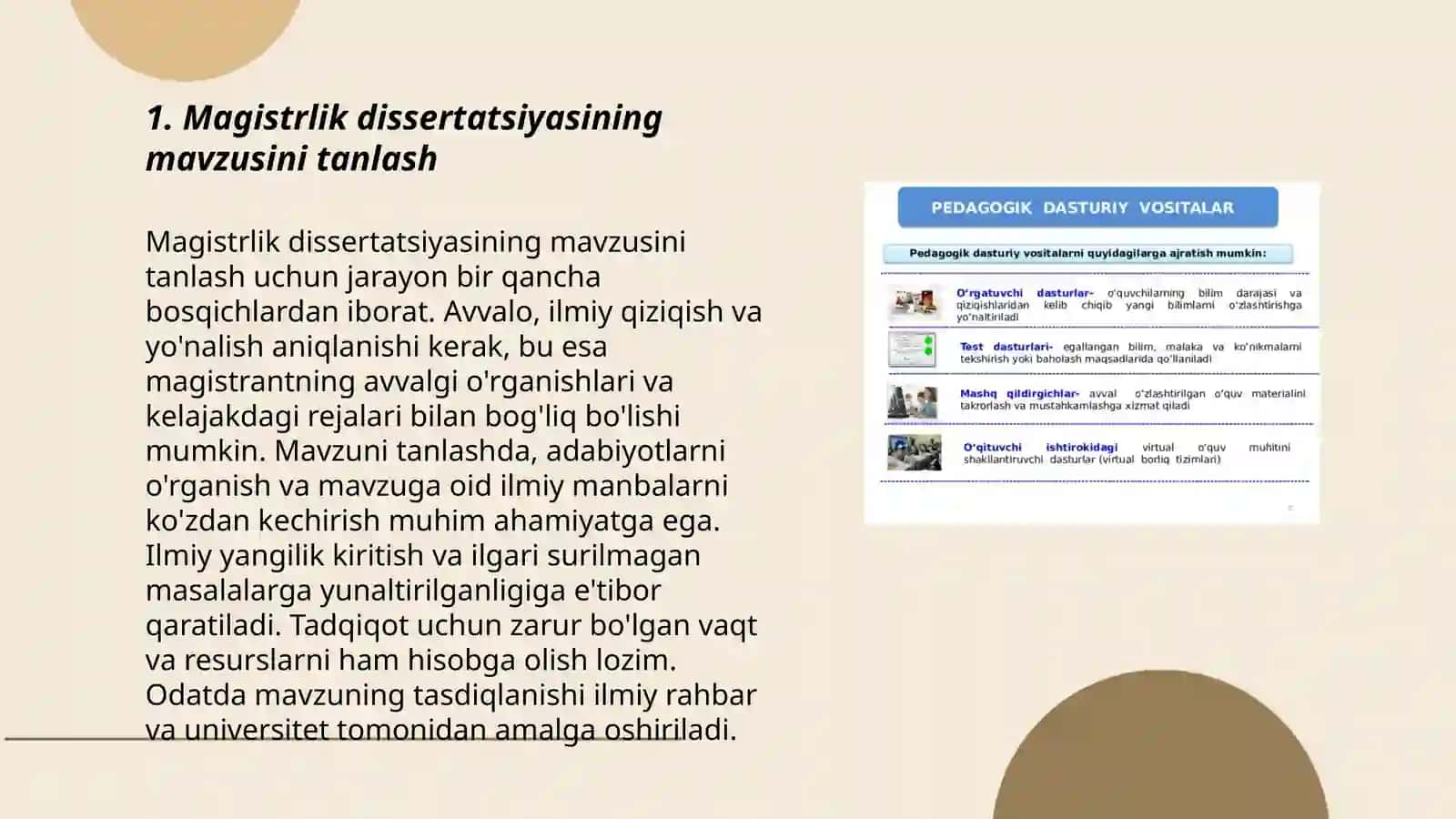 Magistrlik dissertatsiyasining mavzusini tanlash 3