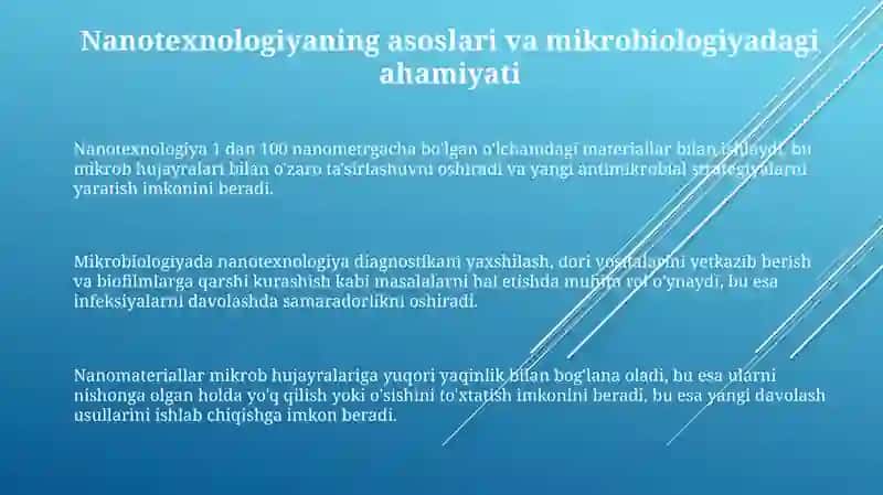 Mikrobiologiya modulida nanotexnologiyaning qo‘llanishi 3