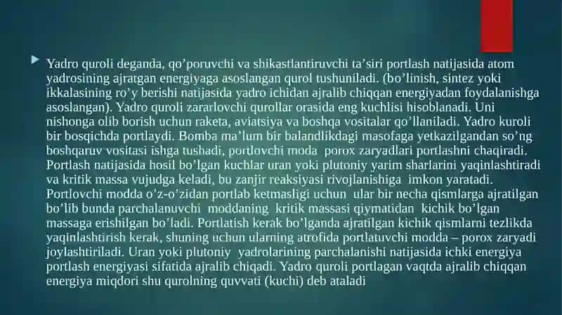 Ommaviy qirg’in qurollarining tasnifi. Jabrlanish o’chog’ining tibbiy taktik tavsifi. Yo’qotishlar. 3