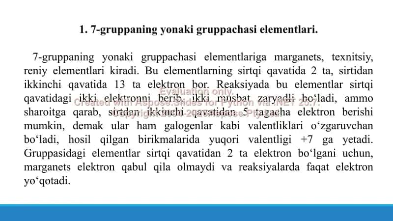 13. Mn+2 kationini organizmdagi ahamiyati, tibbiyotda qo’llanilishi va dori vositalari tarkibidagi sifat hamda miqdorini aniqlash. Taqdimot 10 bet 3
