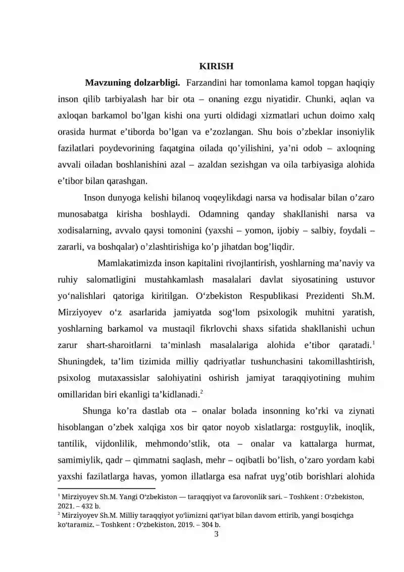 ОILАVIY TАRBIYАDА MILLIY QАDRIYАTLАRDАN FОYDАLАNISHNING РSIXОLОGIK XUSUSIYАTLАRI 3