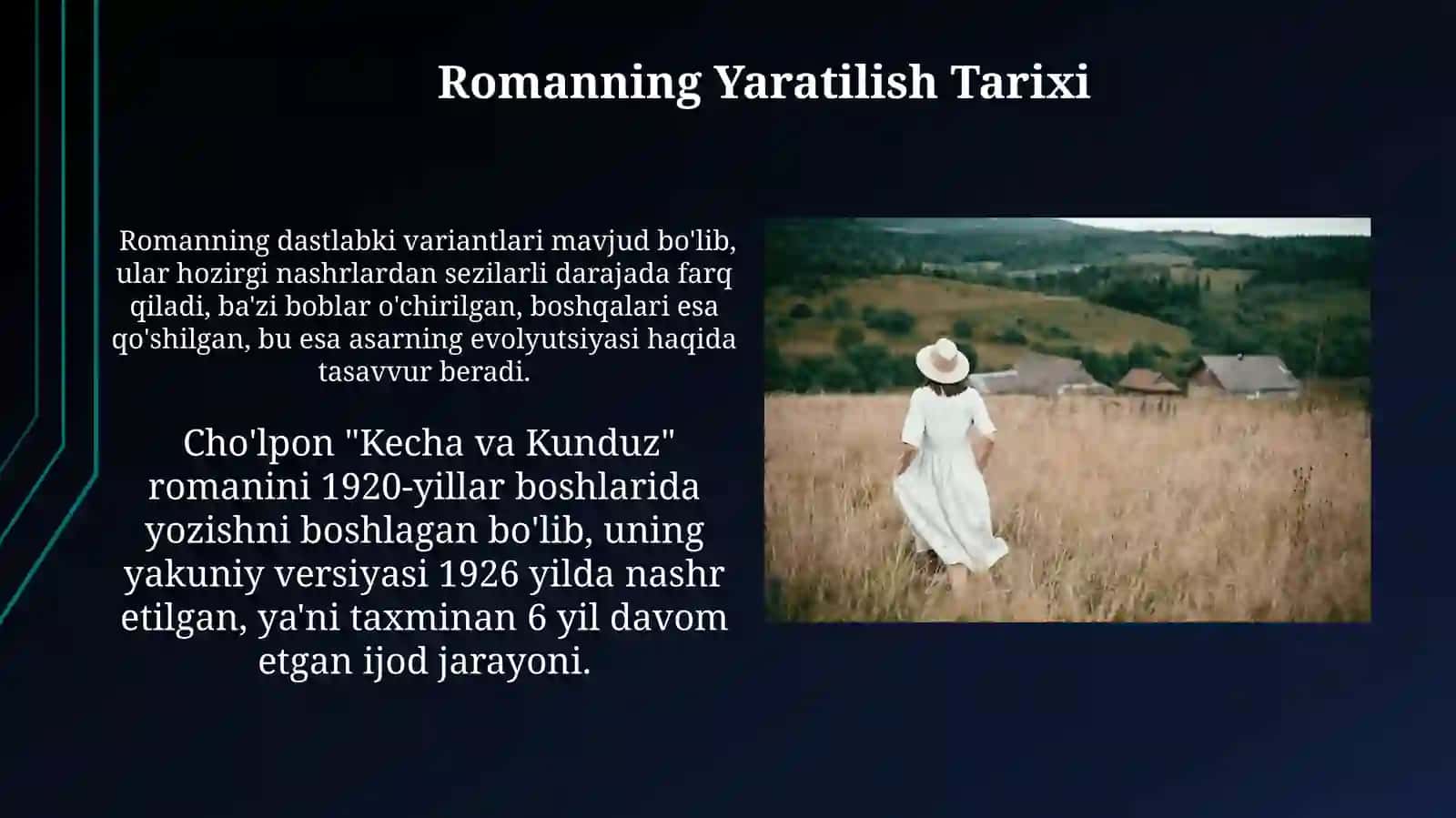 Choʻlponning kecha va kunduz romani haqida mulohazalar 3