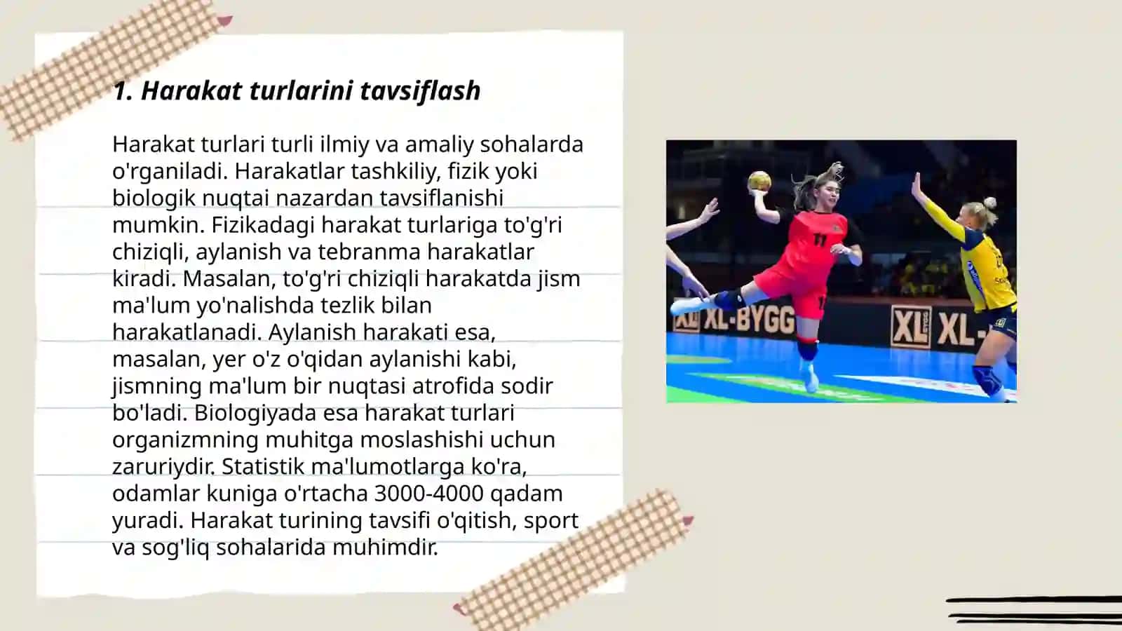 Gandbolda harakatlar 3