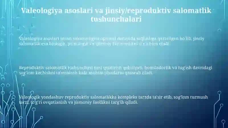 Jinsiy va reproduktiv salomatlikning valeologik tamoyillari 3