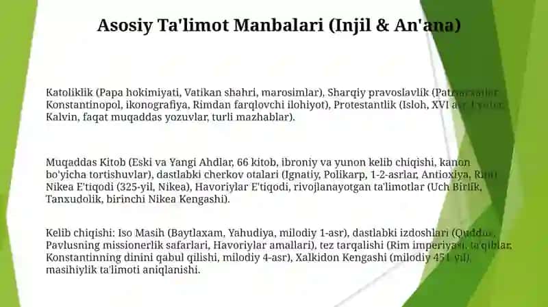 Xristianlik ta'limoti 3
