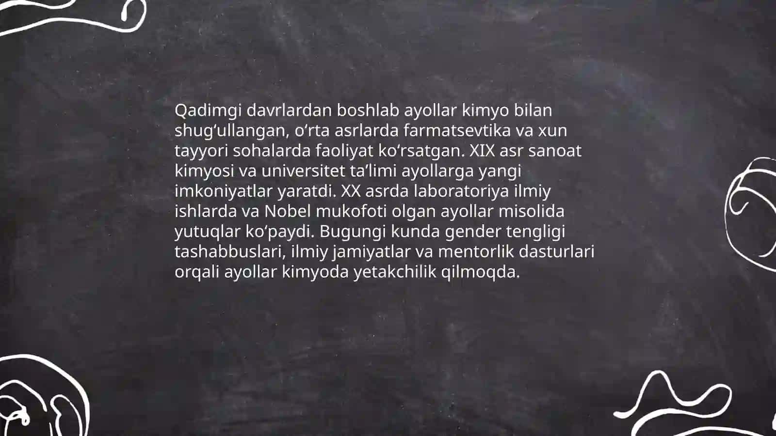 Kimyogar ayollar tarixi 3