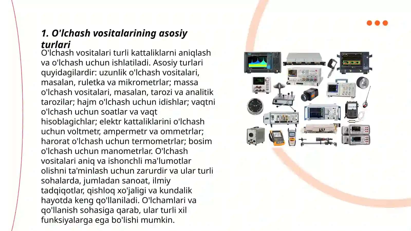 O'lchash vositalarini tanlash 3