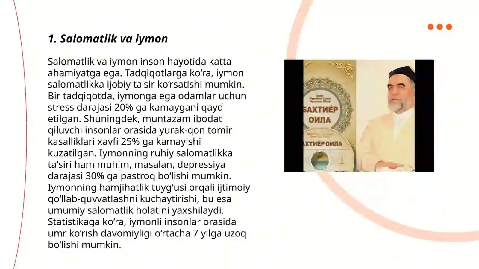 Salomatlik va iymon 3