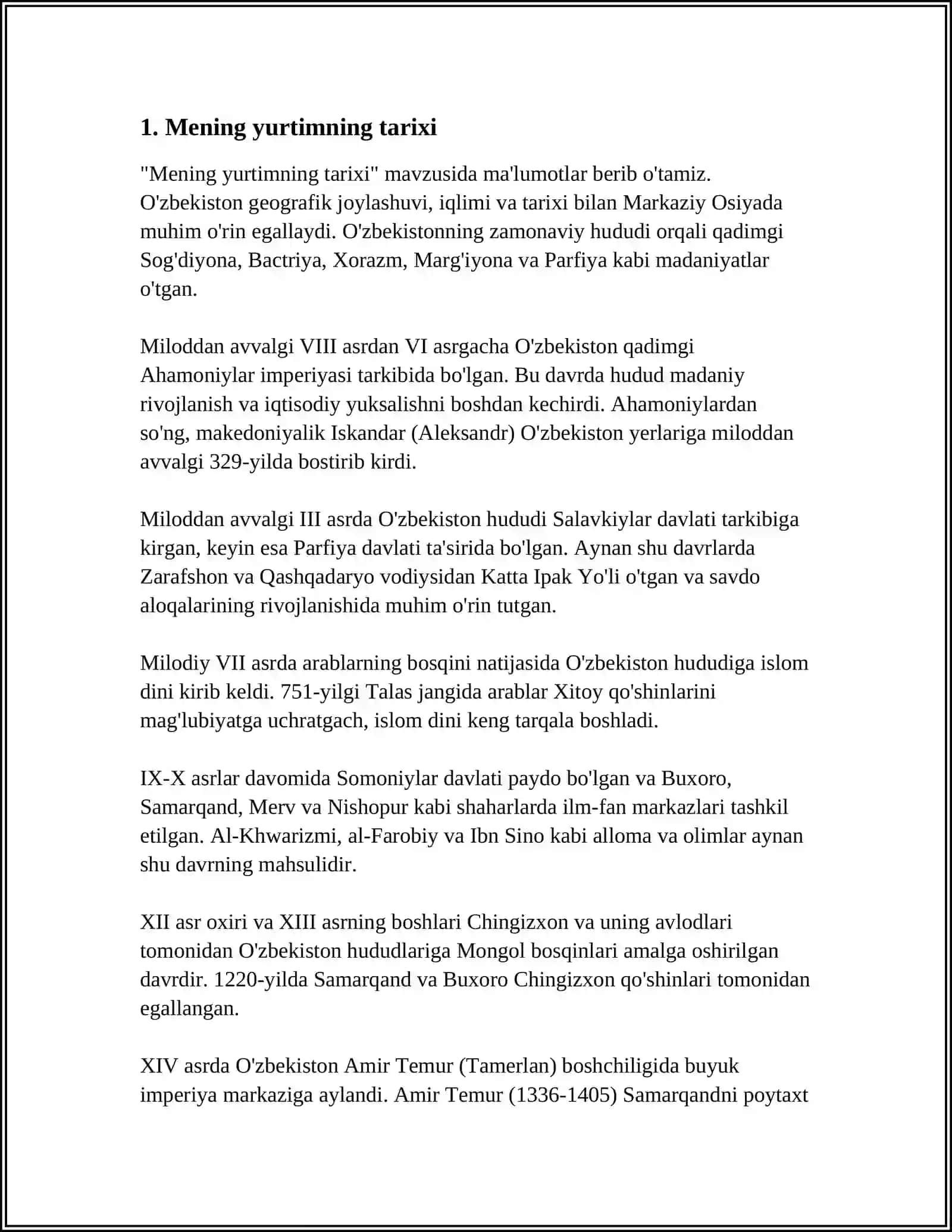 MENING YURTIM 3