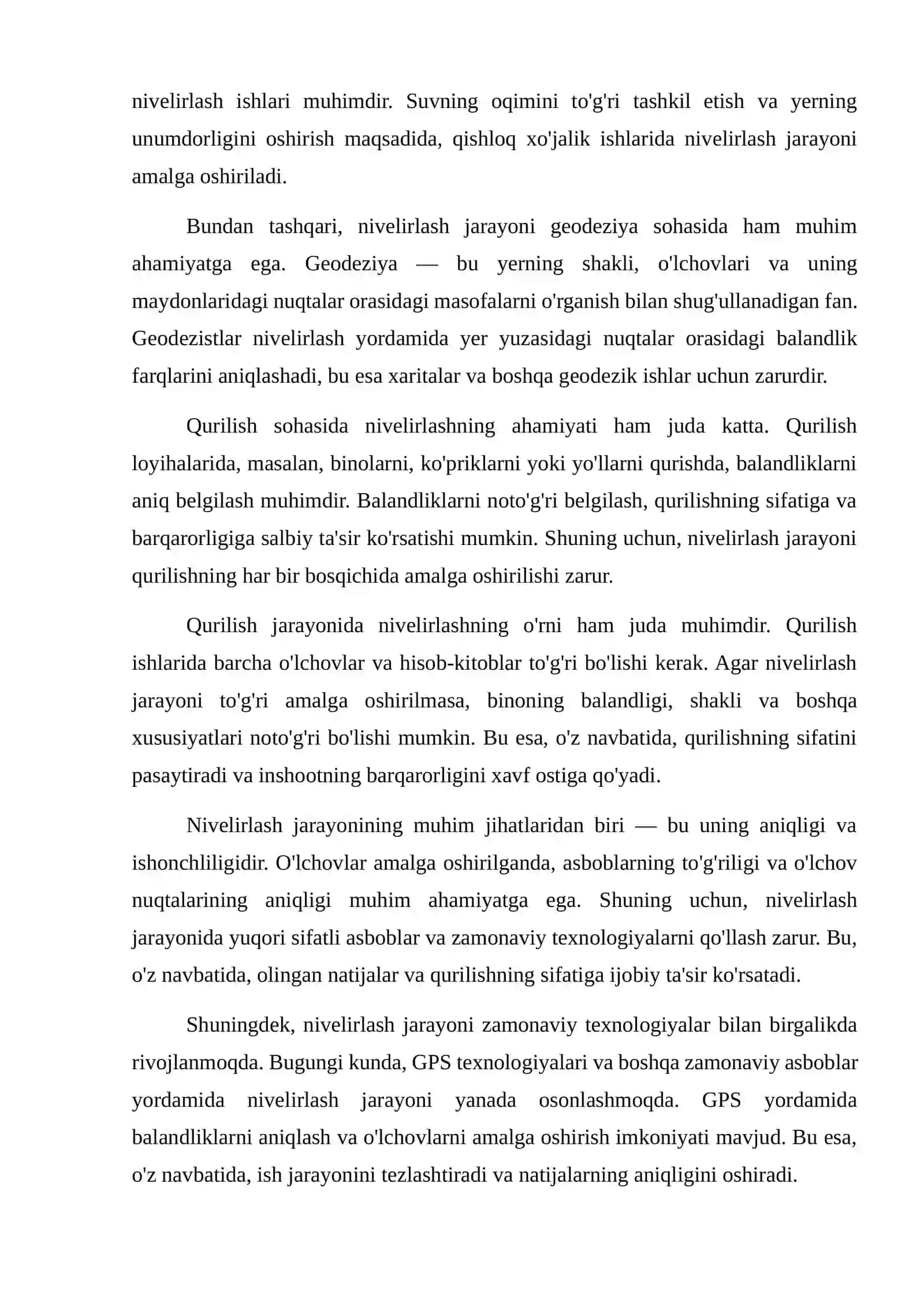 Nivelirlash va plan olish ishlari. Trassani nivelirlash. 3