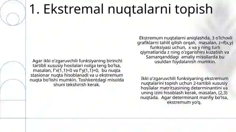 Ikki O'zgaruvchan Funksiyalar Hosilalari 3