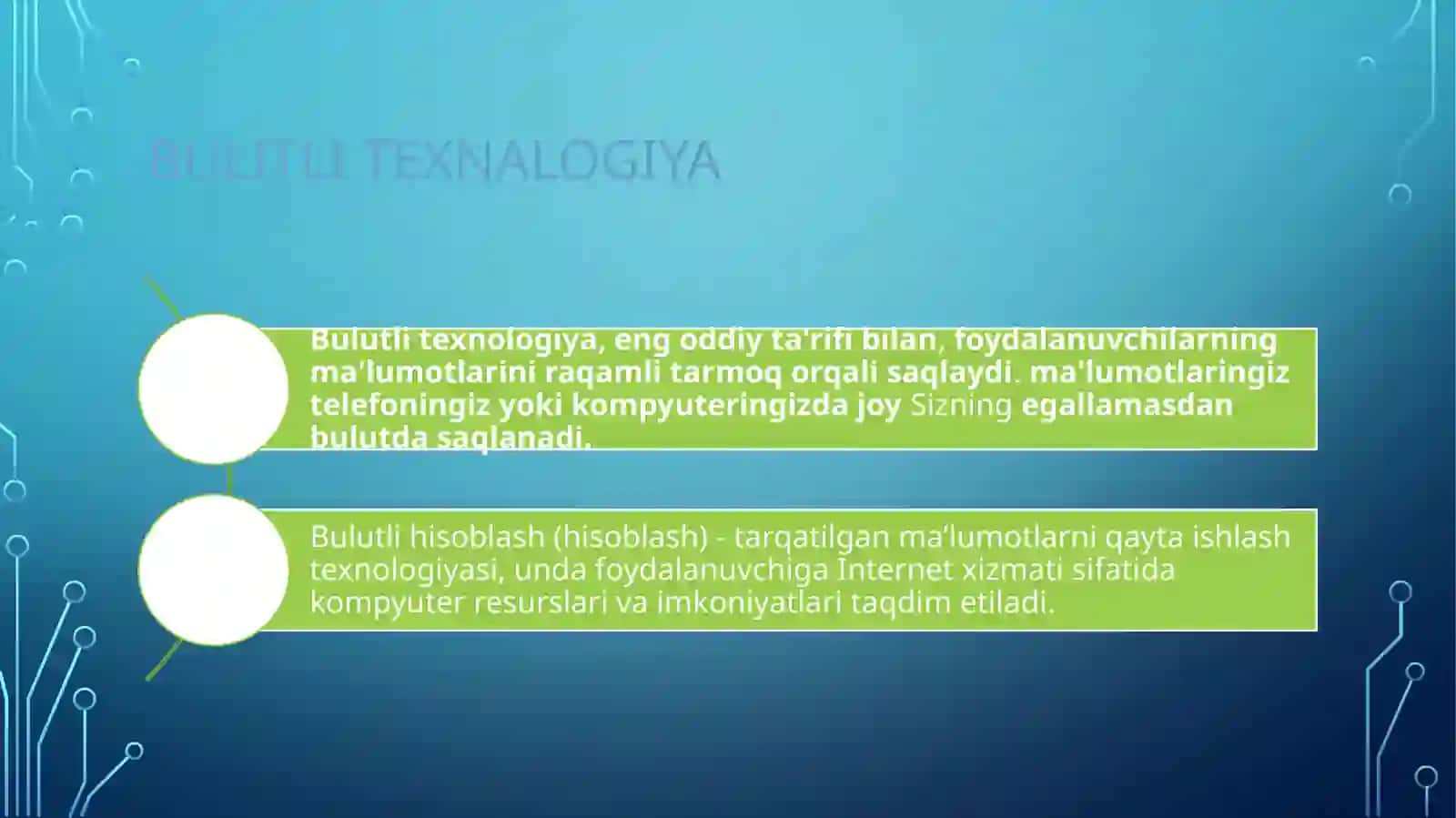 BULUTLI TEXNALOGIYALAR 3