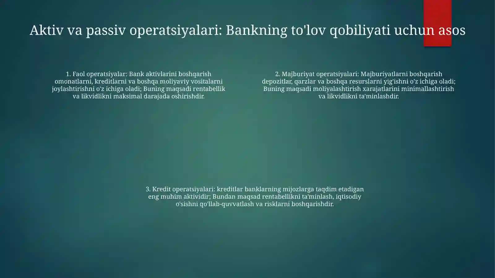 Tijorat Banklarining Operatsiyalari 3