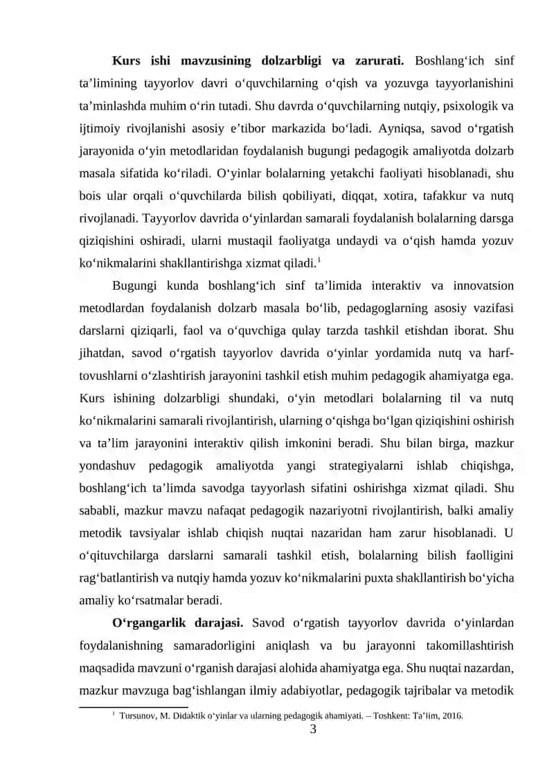Savod o'rgatish tayyorlov davrida o'yinlardan foydalanish 3