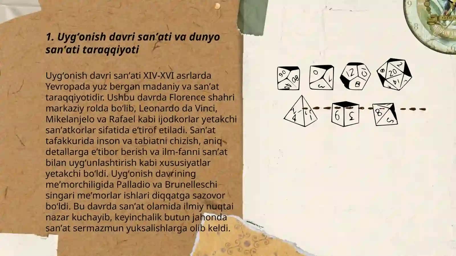 Uygʻonish davri madaniyatining dunyo madaniyati taraqqiyotida tutgan oʻrni 3