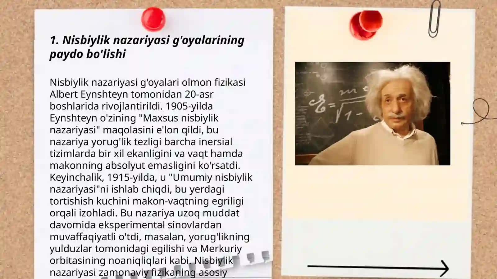 Eynshteyn Nisbiylik nazariyasining yaratilish tarixi 3