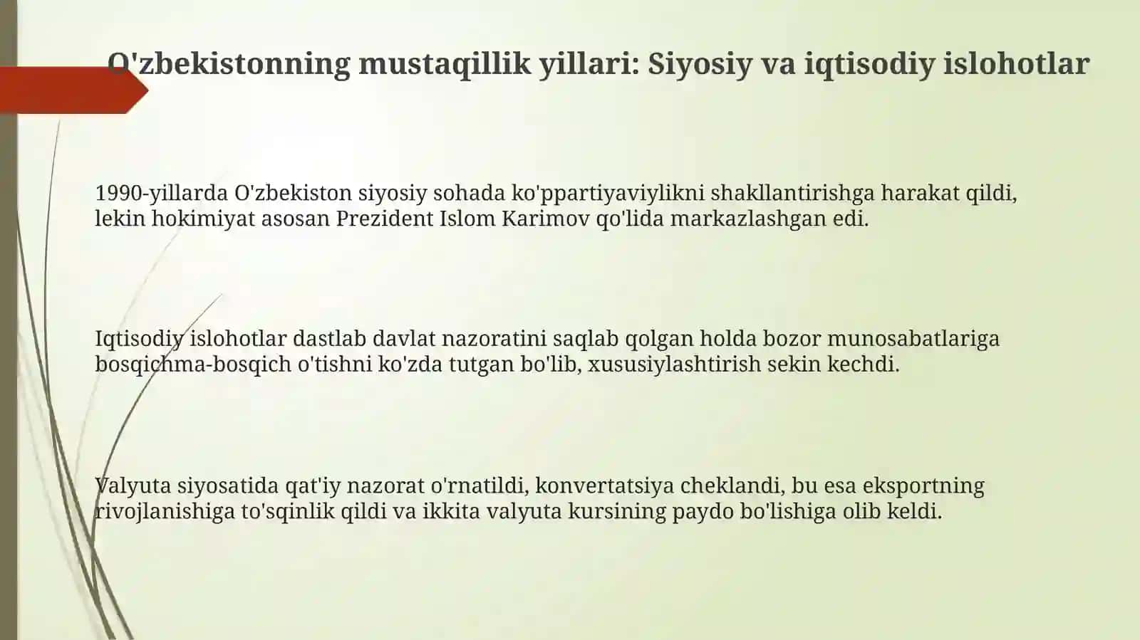 O'zbekiston va Jahon davlatlari taraqqiyoti 3