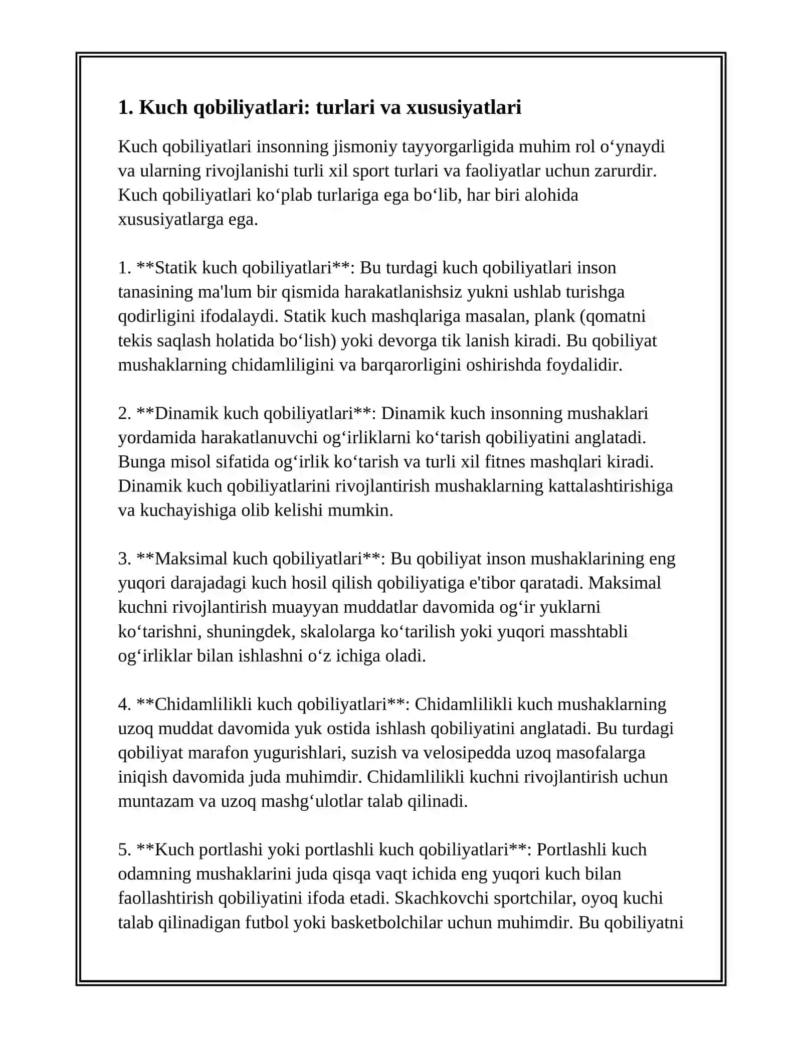 KUCH QOBILYATLARI VA ULARNI RIVOJLANTIRISH USULLARI 3