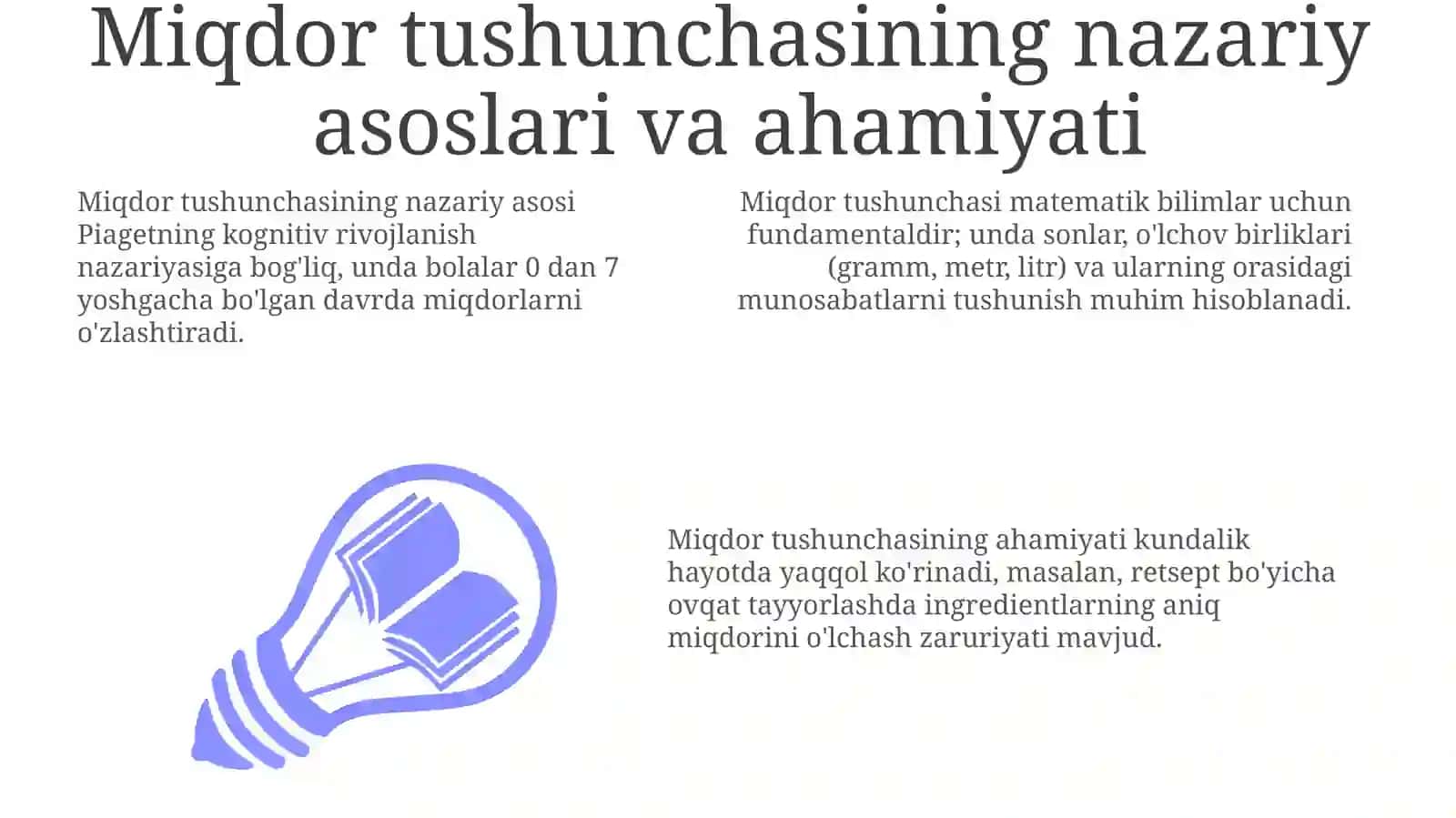 Miqdor tushunchasini shakllantirishda muammolar va ularning yechimlari 3